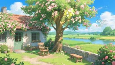 治愈蔷薇花小院