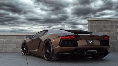 雨中超跑-兰博基尼