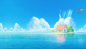 海景蓝天小屋