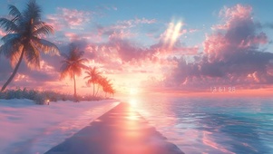海边的日出
