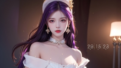 纯欲系紫发清纯女生