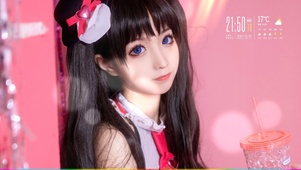 呆萌可爱美瞳美女