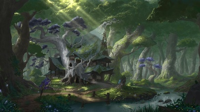 4K唯美古风林中树屋