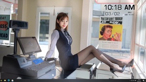 黑丝制服美女