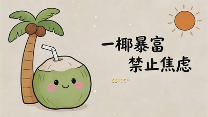 一椰暴富，禁止焦虑