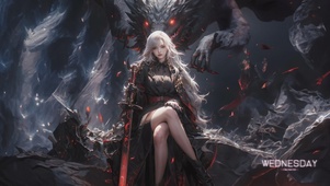 驯龙美女，清纯高冷少女