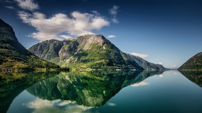 4K护眼青山挪威峡湾