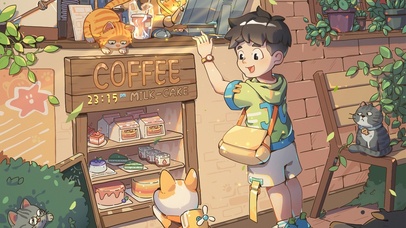 4K唯美治愈猫咪咖啡馆