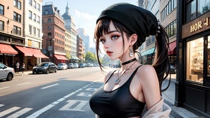 4k戴豆帽女孩