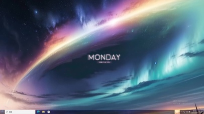 4k七彩霞光星云滚滚夜空美景