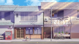 唯美治愈日系城市街道房屋
