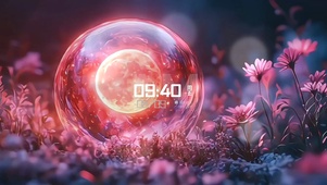 散落在花丛里的月系魔法球