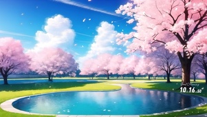 唯美浪漫樱花湖