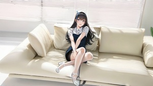 坐着的美女