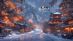 冬日街道夜景