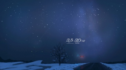 4k 治愈唯美冬季星空公路