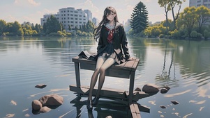 JK性感黑丝美女