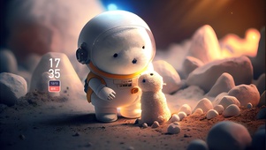 可爱宇航小熊