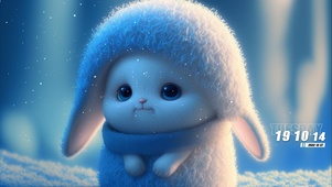 雪中治愈兔兔