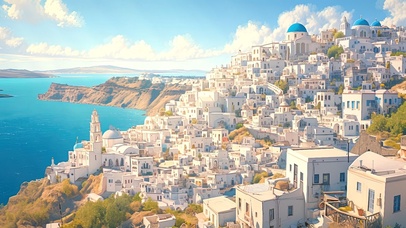 治愈希腊白房子海岛