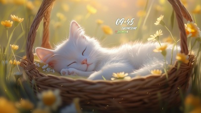 竹篮中的猫咪