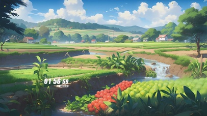 唯美治愈蓝天白云秋收果实