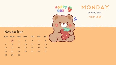 萌萌小熊可视化音频加日历