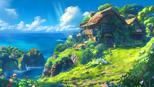 清新白云小屋
