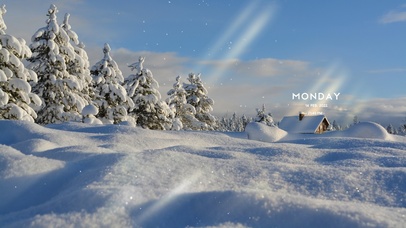 唯美治愈冬天小屋