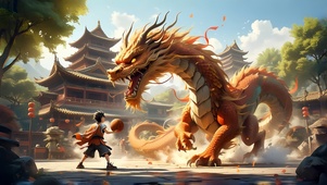 AI神兽之陪孩子练球的金龙