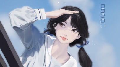 蓝天下的清纯少女