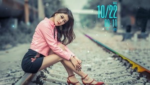 长发飘飘的美少女