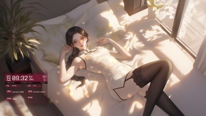 她的皮肤犹如初春的嫩叶