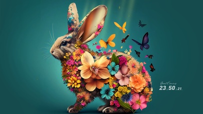 花花兔，迷人眼