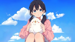 呆萌的女孩