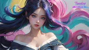 炫彩鎏金美女