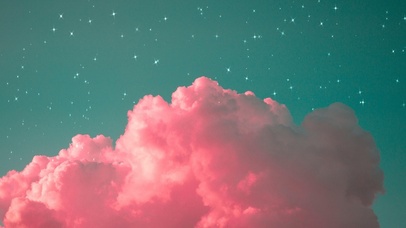 粉色的云