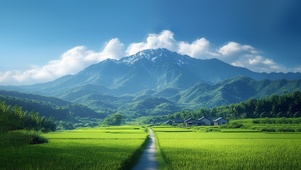 无际稻田