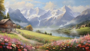 护眼云雾花园绿景