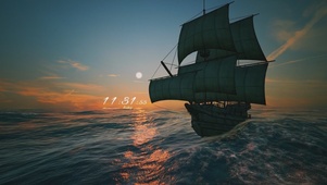 海上小船