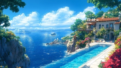 唯美护眼海边别墅