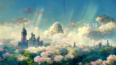 唯美治愈梦幻天空城堡