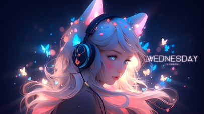 唯美可爱卡通女孩