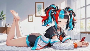 暑假里的可爱少女