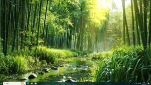 竹林小溪流水声