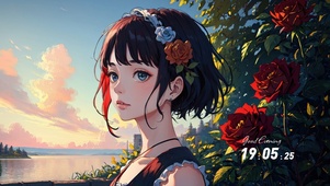 浪漫玫瑰女孩