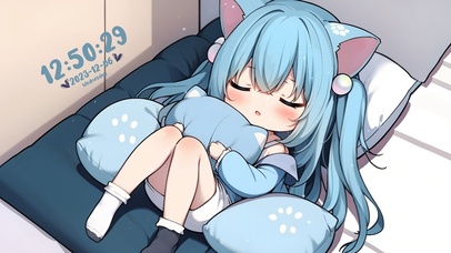 超萌熟睡猫耳萝莉