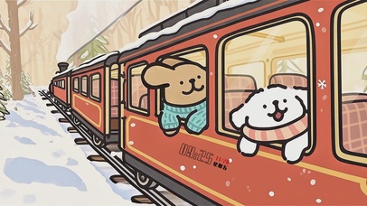 回家路上的线条小狗（时钟版）