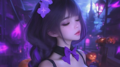 万圣节可爱女孩