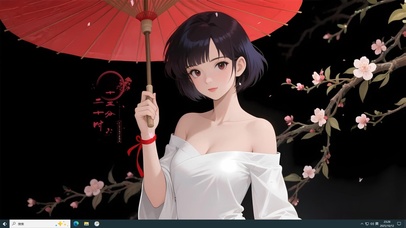 唯美古风撑伞美女